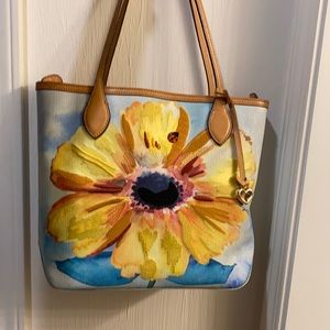 Brighton Belle Jardin Fay Yellow Flower Handbag Tote like like new